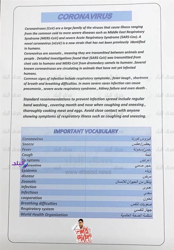 تعبير موضوع اللغة الإنجليزية.