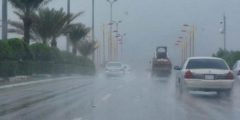 أمطار رعدية وتدني في مستوى الرؤية بهذه المناطق