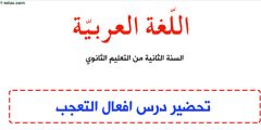 تحضير درس افعال التعجب للسنة الثانية ثانوي