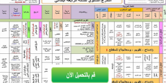 التوزيع السنوي للسنة الرابعة ابتدائي الجيل الثاني