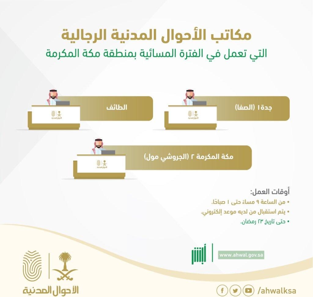 رابط مسح ساعات التسجيل المدني خلال شهر رمضان 2022 عبر www.absher.sa - عرب 360