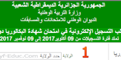 استمارة طلب التسجيل الإلكترونية في امتحان شهادة البكالوريا دورة 2023