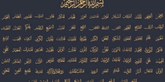أسماء الله الحسنى مكتوبة بخط واضح وكبير ومعانيها باختصار PDF؟