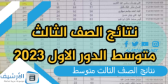 نتائج الصف الثالث متوسط 2023 نتائج الثالث متوسط 2023 الدور الاول Pdf نتائج الثالث متوسط 2023 الدور الاول موقع نتائجنا؟