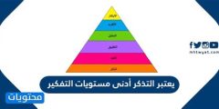 أدنى درجات التفكير هو