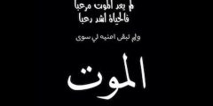 كلمات عن الرحيل والموت تبكي قصيرة؟